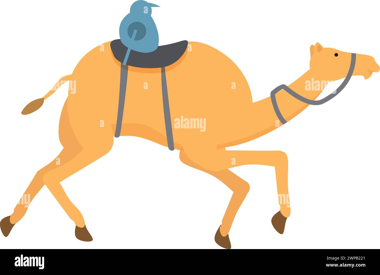 Sport Kamel Racing Icon Cartoon Vektor. Jagd auf den Farmsport. Arabien saudi Stock Vektor