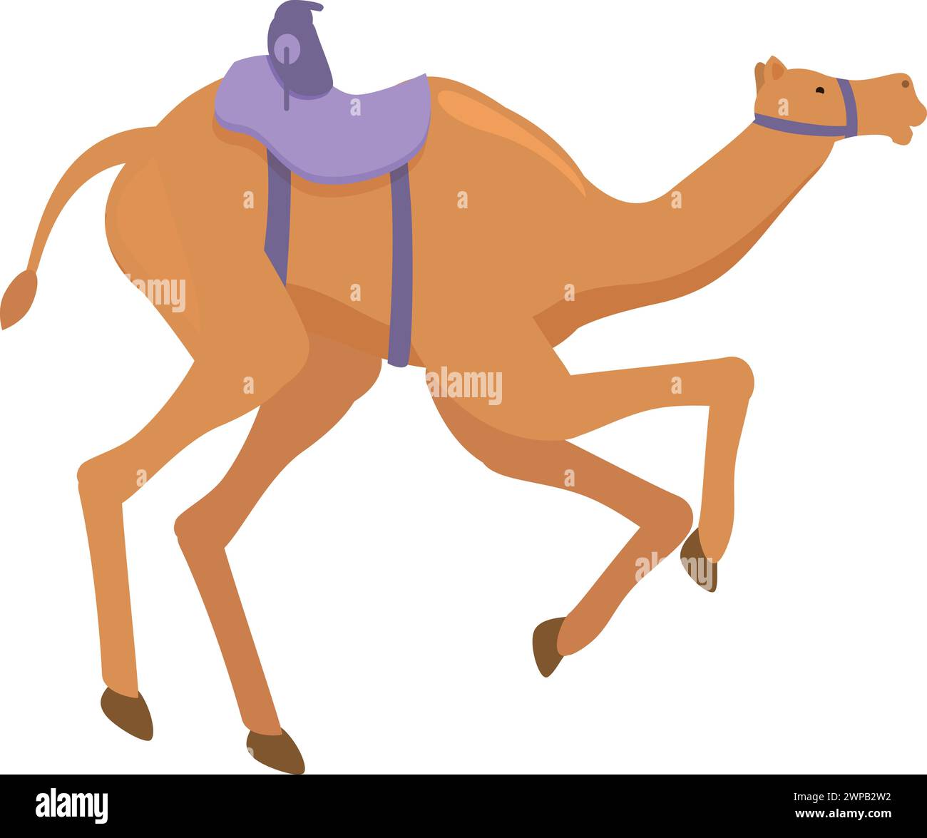 Orientalischer Kamellauf Icon Cartoon Vektor. United Riding Chase. Sportfestival Jockey Stock Vektor
