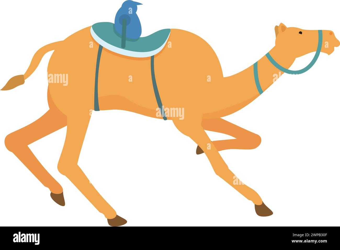 Sport Race Tier Icon Cartoon Vektor. Kamelreiten Festival. Afrikanische östliche Tradition Stock Vektor