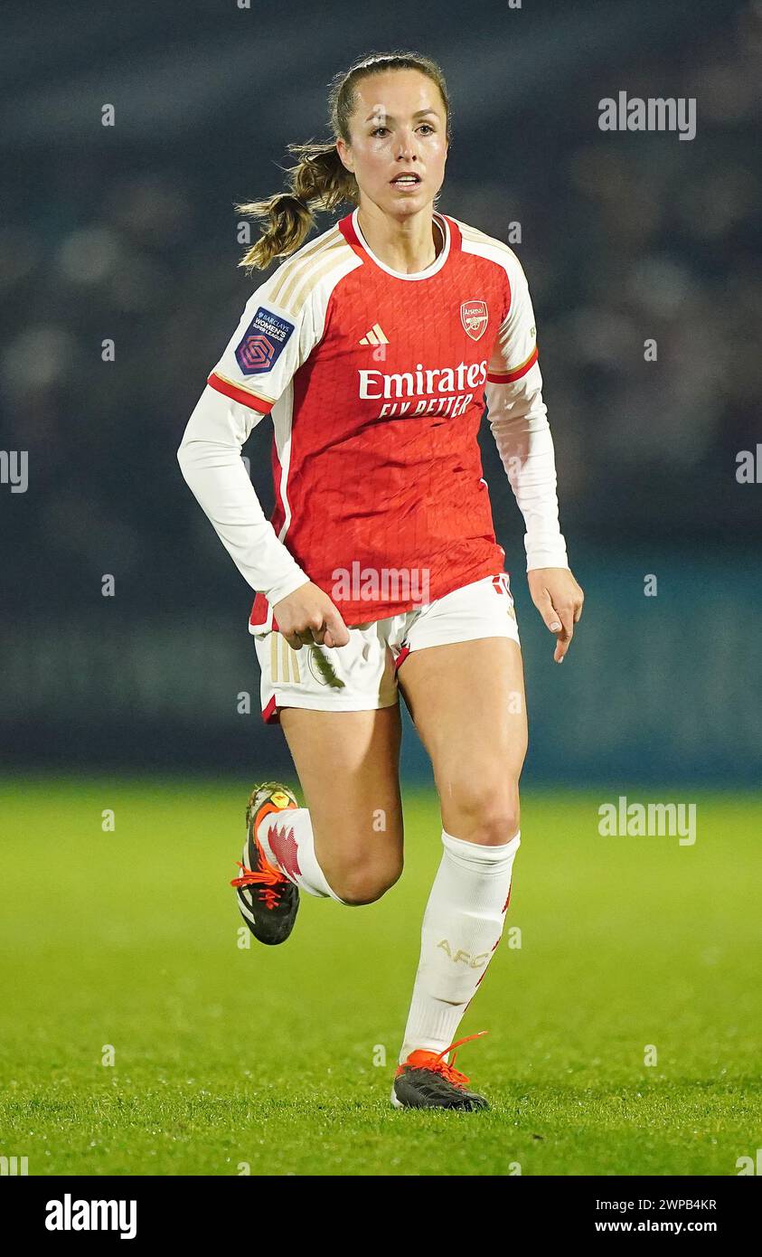 Arsenals Lia Walti im Halbfinalspiel des FA Women's Continental Tyres League Cup im Mangata Pay UK Stadium in Borehamwood. Bilddatum: Mittwoch, 6. März 2024. Stockfoto