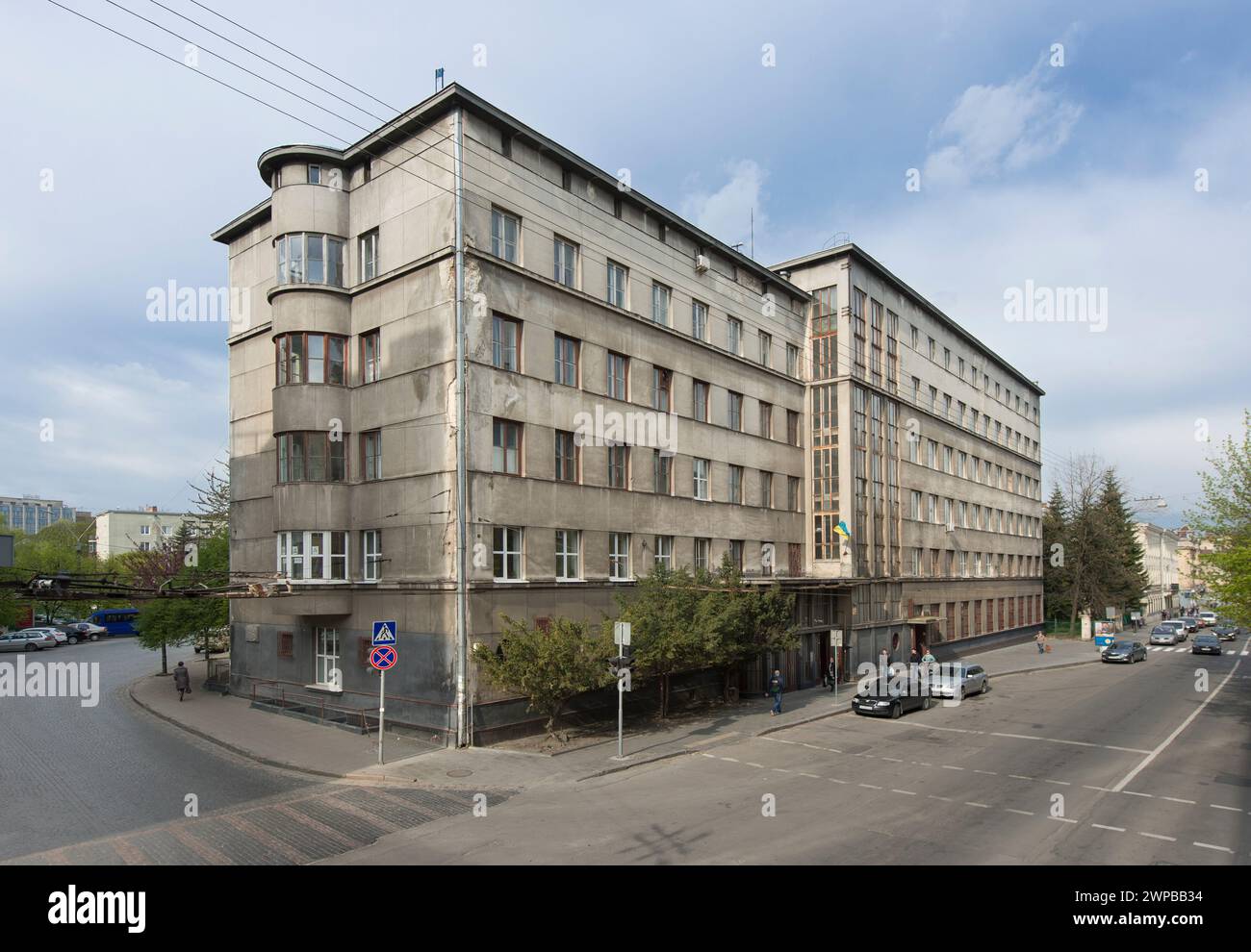 Das Sozialversicherungsgebäude der ZUS, Lemberg, Ukraine Stockfoto