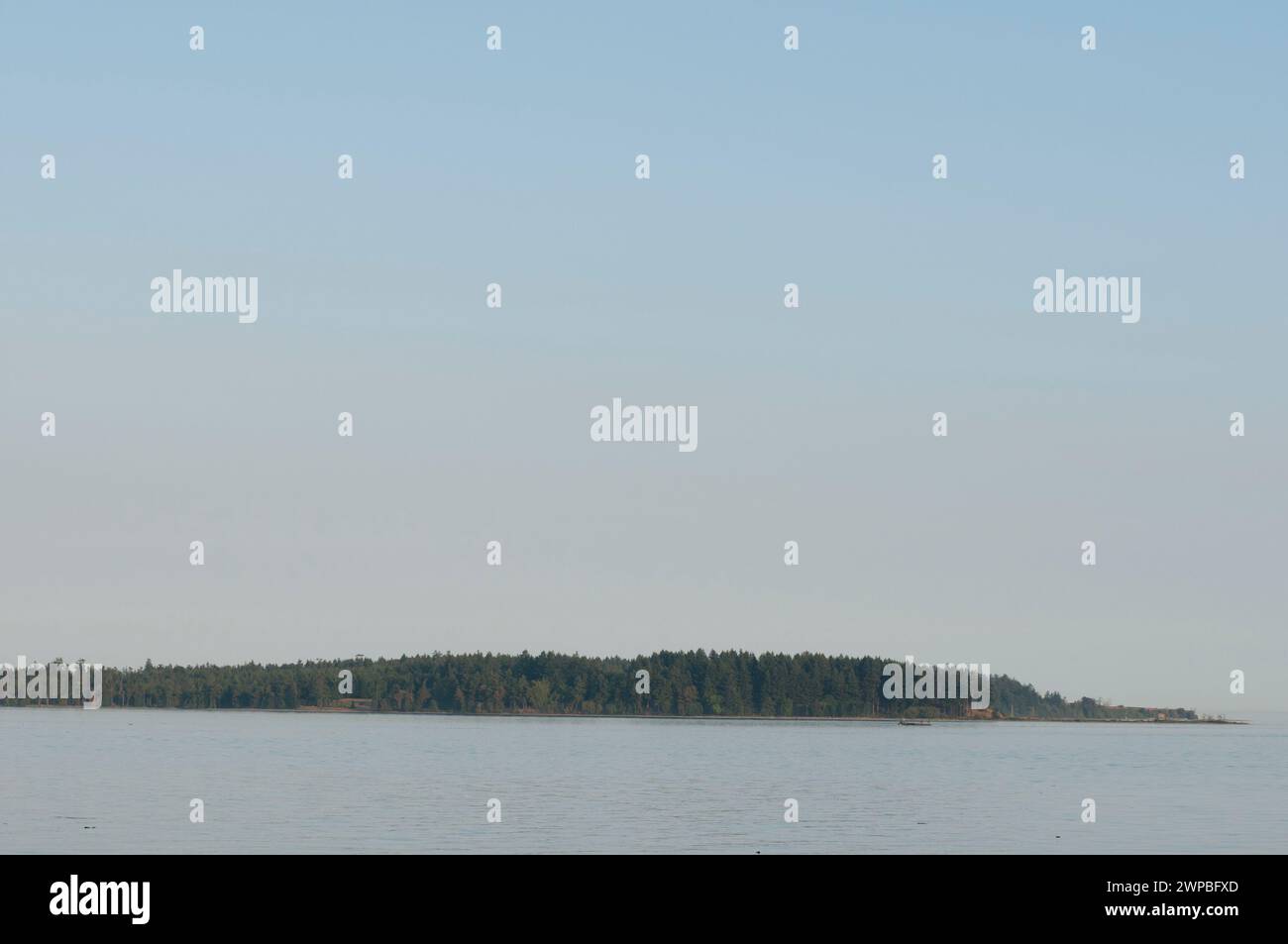Schlepper mit einem Holzkahn Gulf Islands in der Passage BC Canada Stockfoto
