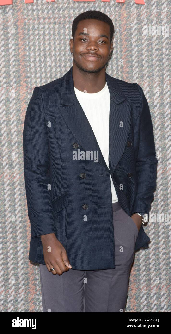 Foto muss vergeben werden ©Alpha Press 078237 05/03/2024 Josh Tedeku bei der UK TV Series Global Premiere of the Gentlemen in London. Stockfoto