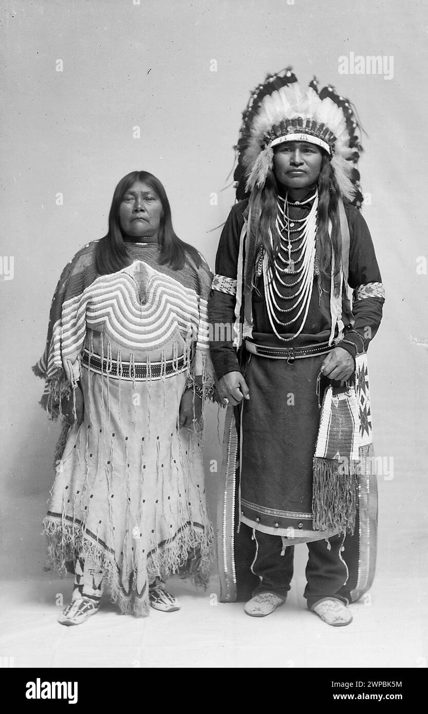 Pohene und Frank George, Lemhi Shoshone und Northern (Boise Valley) Shoshone 1897 Stockfoto