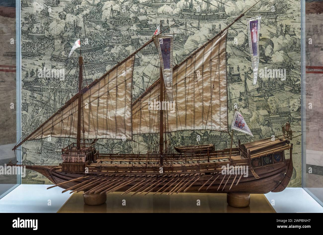 Marinemuseum, ehemalige Gefangene und Sklaven Baracken für Zwangsarbeit im Arsenal. 18. Jahrhundert, Militäringenieur Mateo Vodopich, Stadt Cartagena. Stockfoto