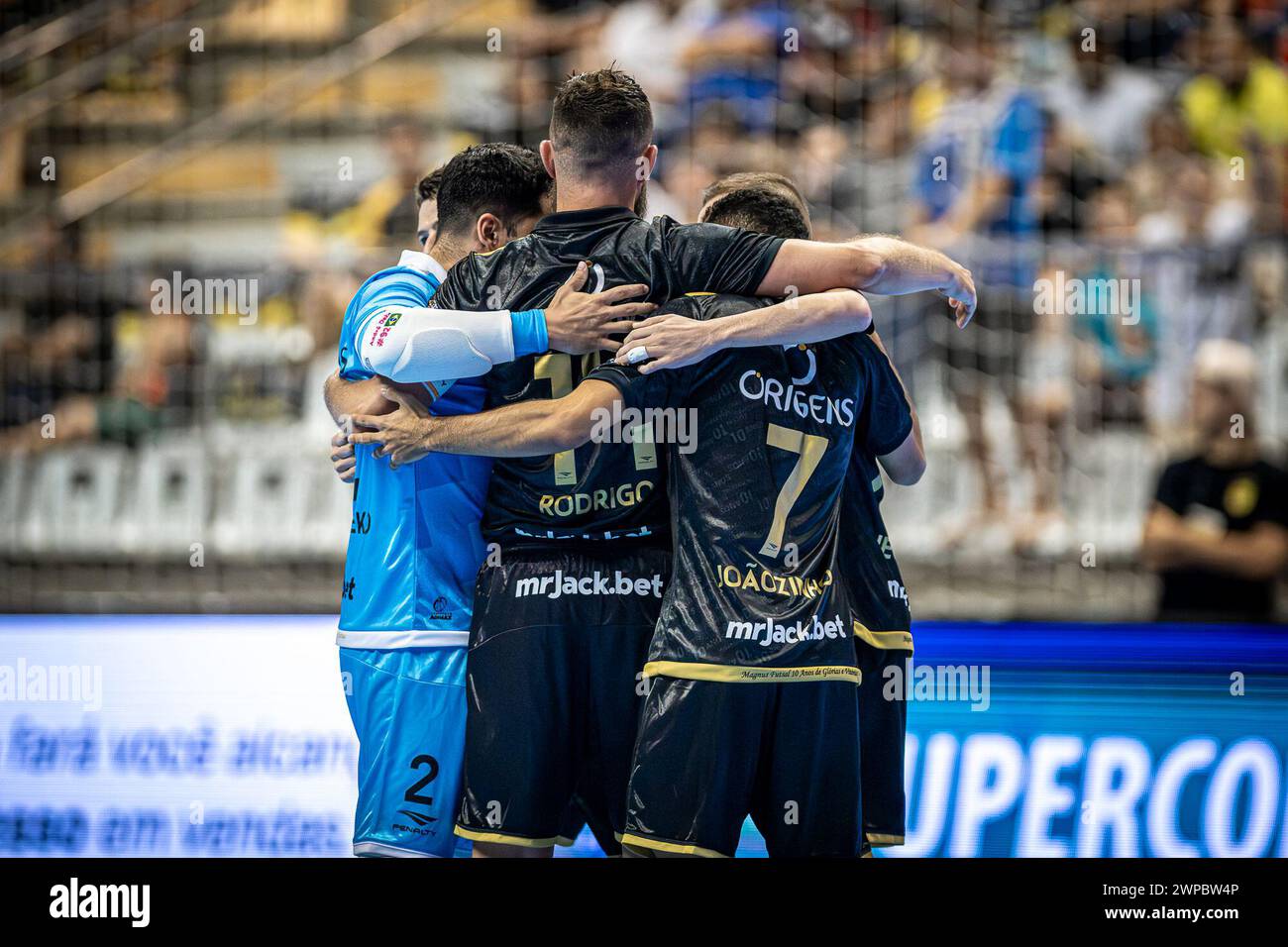 6. März 2024, Jaragua do Sul, Santa Catarina, Brasilien: JARAGUA DO SUL (SC), 06.03.2024- MEISTERSCHAFT/FUTSAL/SUPERCUP-Lanze während des Spiels zwischen Magnus Futsal (SP) und Apodi Futsal (RN), gültig für den Männer Futsal Super Cup 2024, ausgetragen am Mittwoch, 6. März, in der Arena Jaragua do Sul, Santa Catarina. (Kreditbild: © Richard Ferrari/TheNEWS2 via ZUMA Press Wire) NUR REDAKTIONELLE VERWENDUNG! Nicht für kommerzielle ZWECKE! Stockfoto