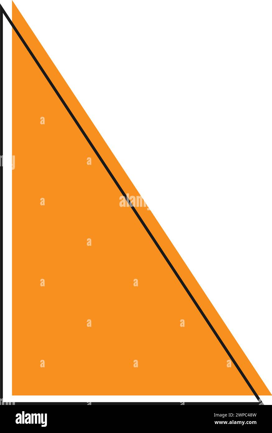 Rechtes dreieckiges geometrisches Symbol Vektor-Illustrationsdesign Stock Vektor