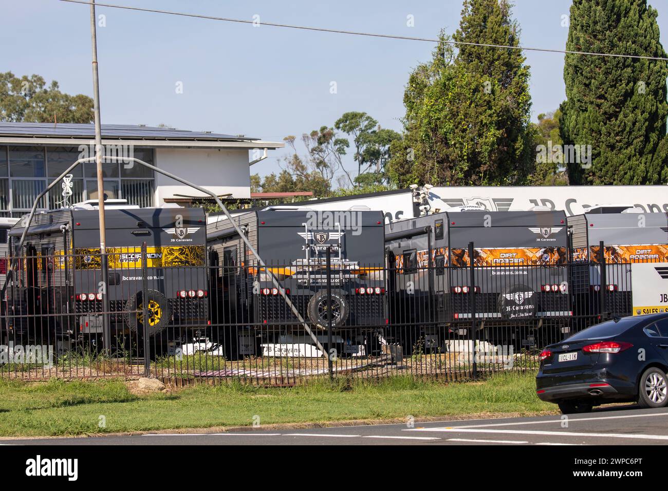 Wohnwagen Am Flughafen Parken Australien www.alamy.de