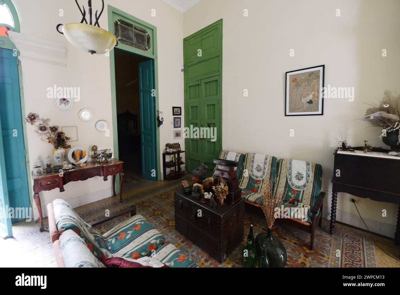 Ein wunderschönes Privathaus im alten Havanna, Kuba. Stockfoto
