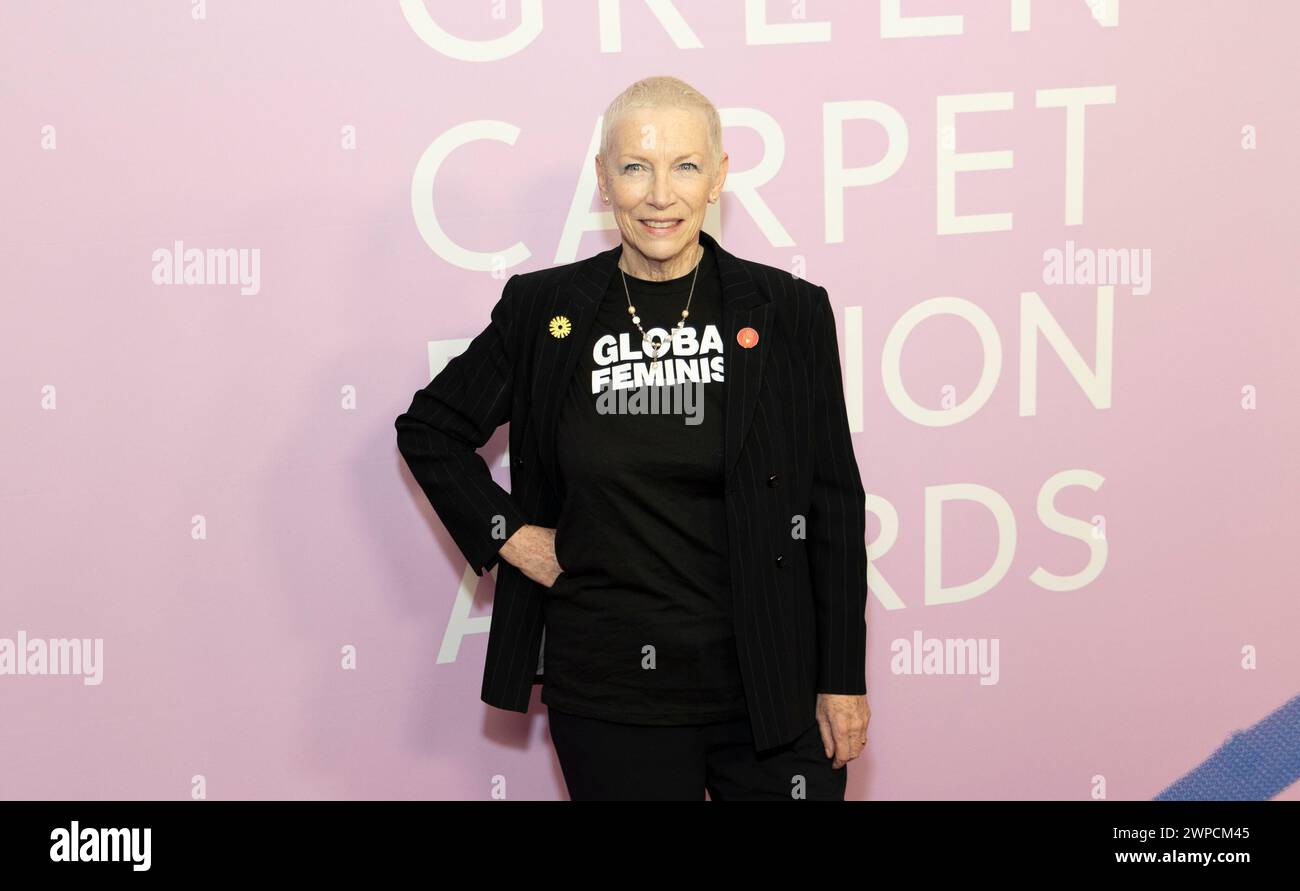 Los Angeles, USA. März 2024. Annie Lennox nimmt am 6. März 2024 an den Green Carpet Fashion Awards 2024 im 1 Hotel West Hollywood in Los Angeles, KALIFORNIEN, Teil. (Foto: Corine Solberg/SipaUSA) Credit: SIPA USA/Alamy Live News Stockfoto