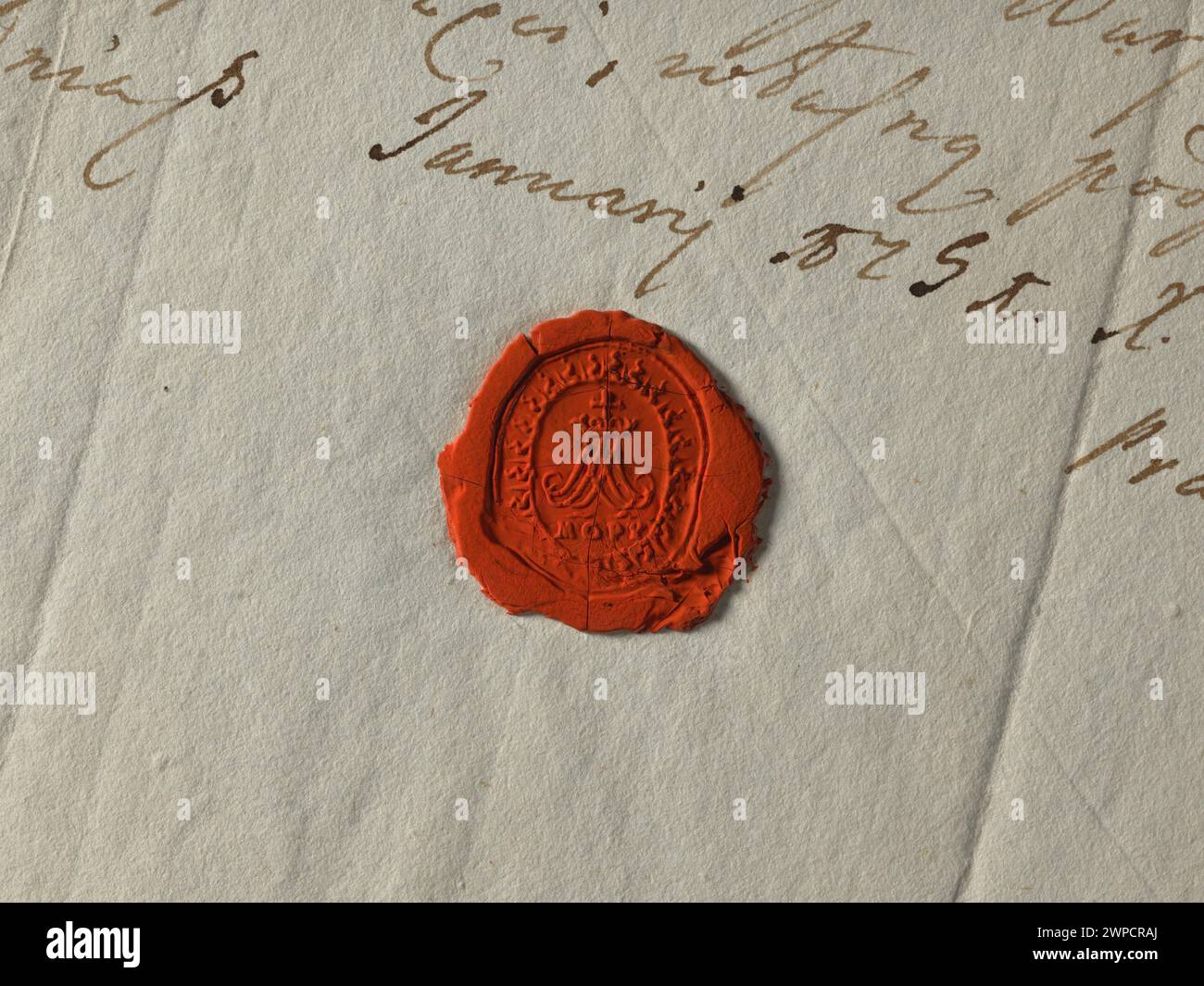 Porträt oder Darstellung des Pfarrers Augustinus Śkowski, der 1751 tätig war, ein katholischer Priester und religiöse Figur im Polen des 18. Jahrhunderts. Stockfoto