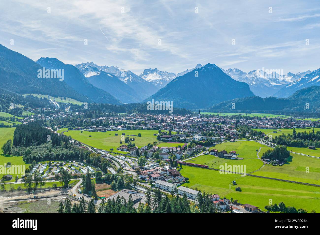Idyllisches Oberallgäu an der Quelle der Iller bei Oberstdorf im Sommer Stockfoto