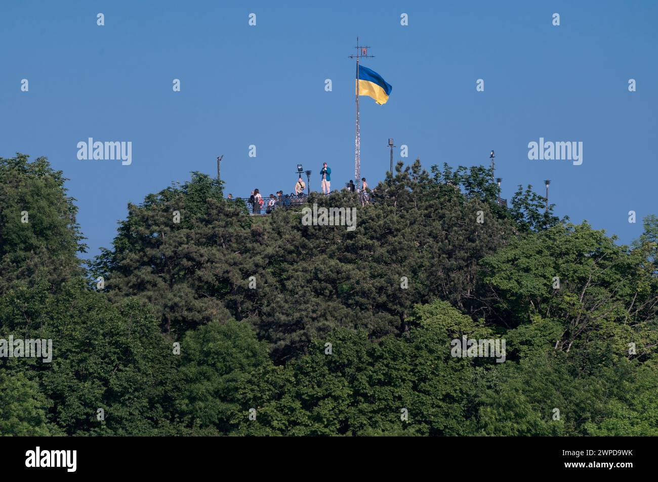 Die Vereinigung des Lubliner Hügels, der Lviwer Hochburg, Lemberg, Ukraine Stockfoto