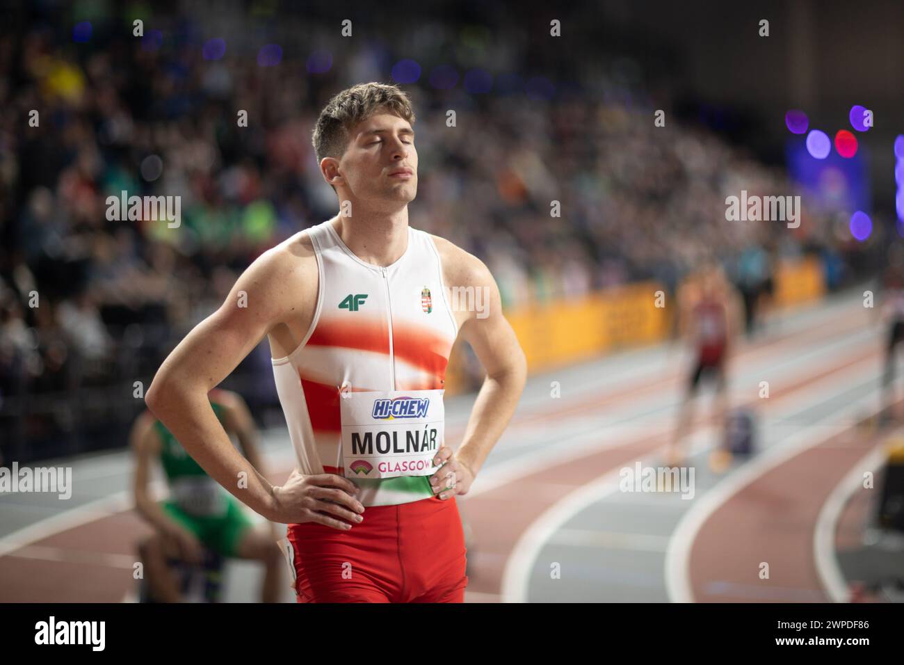 Attila Molnar (HUN, 400 Meter) während der Leichtathletik-Weltmeisterschaft 2024 in der Emirates Arena, Glasgow (Foto: Pat Isaacs | MI News) Credit: MI News & Sport /Alamy Live News Stockfoto