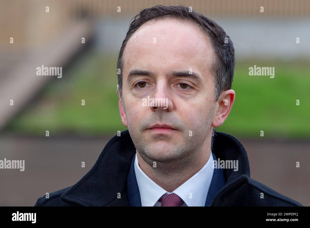 London, England, Großbritannien. März 2024. Der britische Finanzminister JAMES MURRAY wird während der Morgenrunde in Westminster interviewt. (Kreditbild: © Thomas Krych/ZUMA Press Wire) NUR REDAKTIONELLE VERWENDUNG! Nicht für kommerzielle ZWECKE! Stockfoto