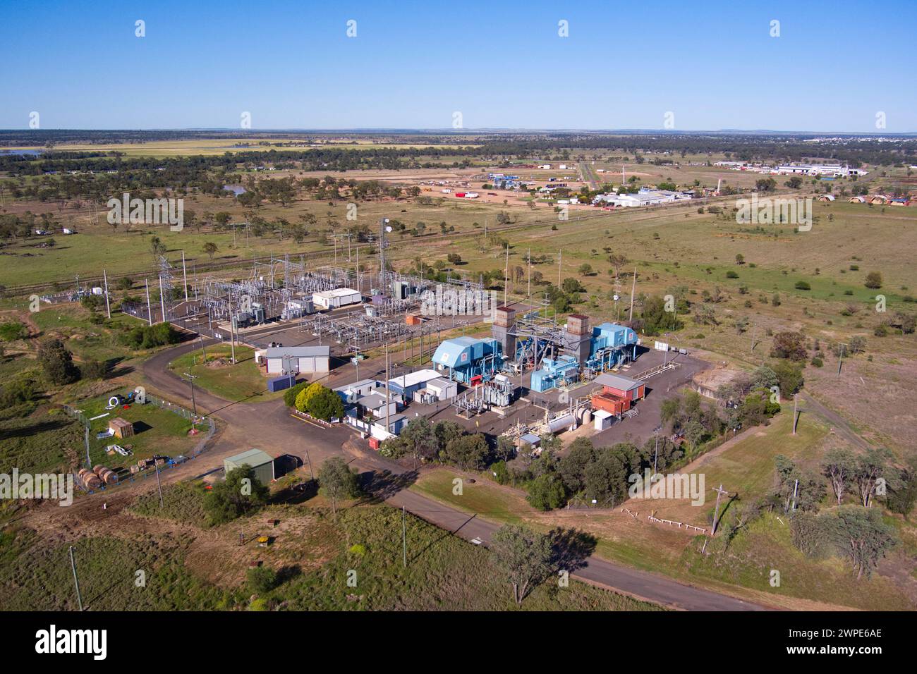 Erdgaskraftwerk Roma Queensland Australien Stockfoto