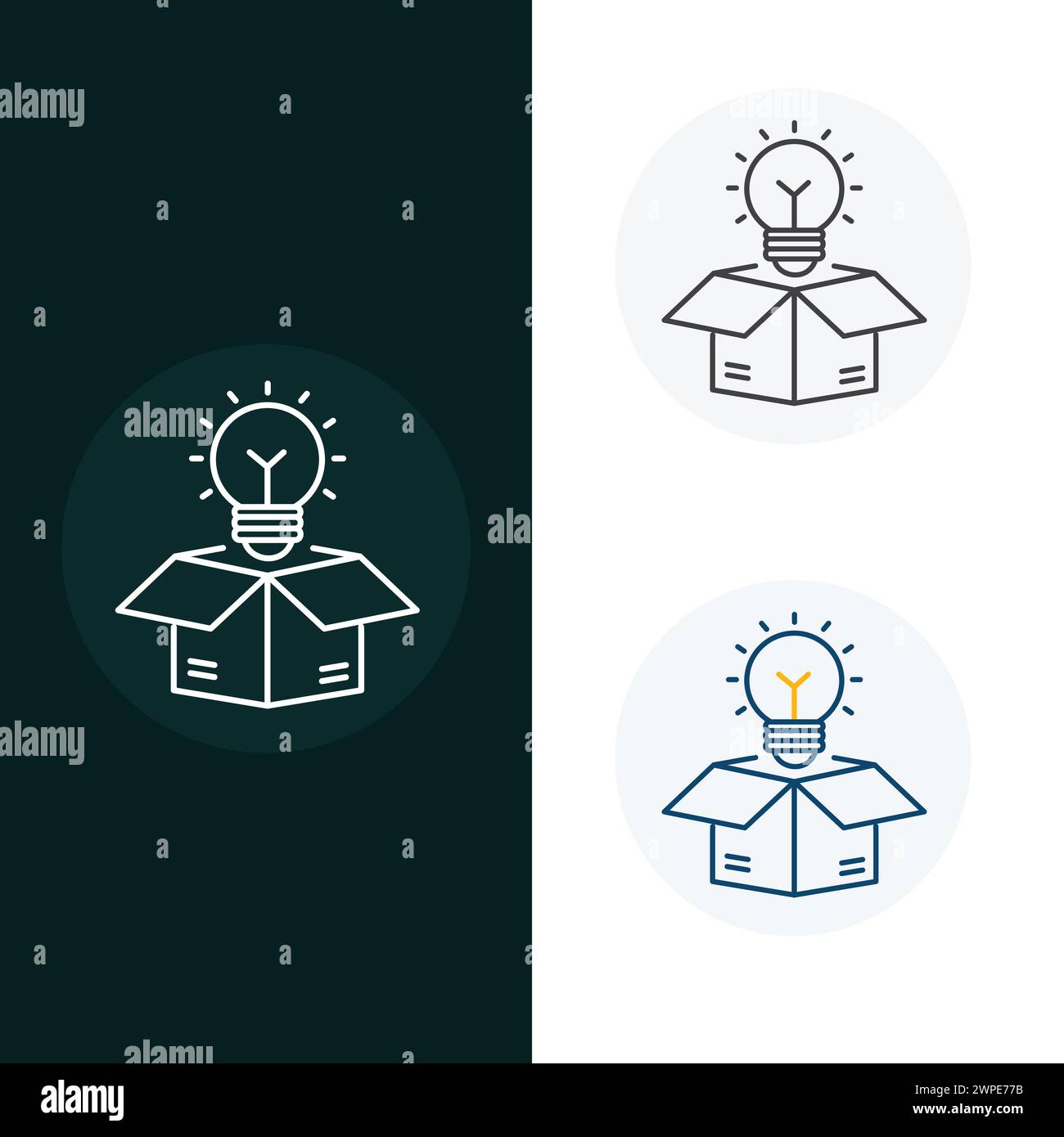 Außerhalb der Box Vector Symbol Design Stock Vektor