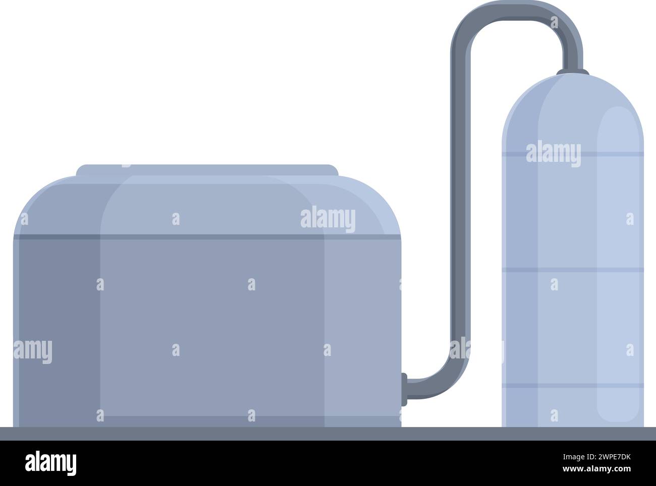 Cartoonvektor des Sektorsymbols Kraftstofftank. Feuerwehrdepot. Schiffsplattform Stock Vektor