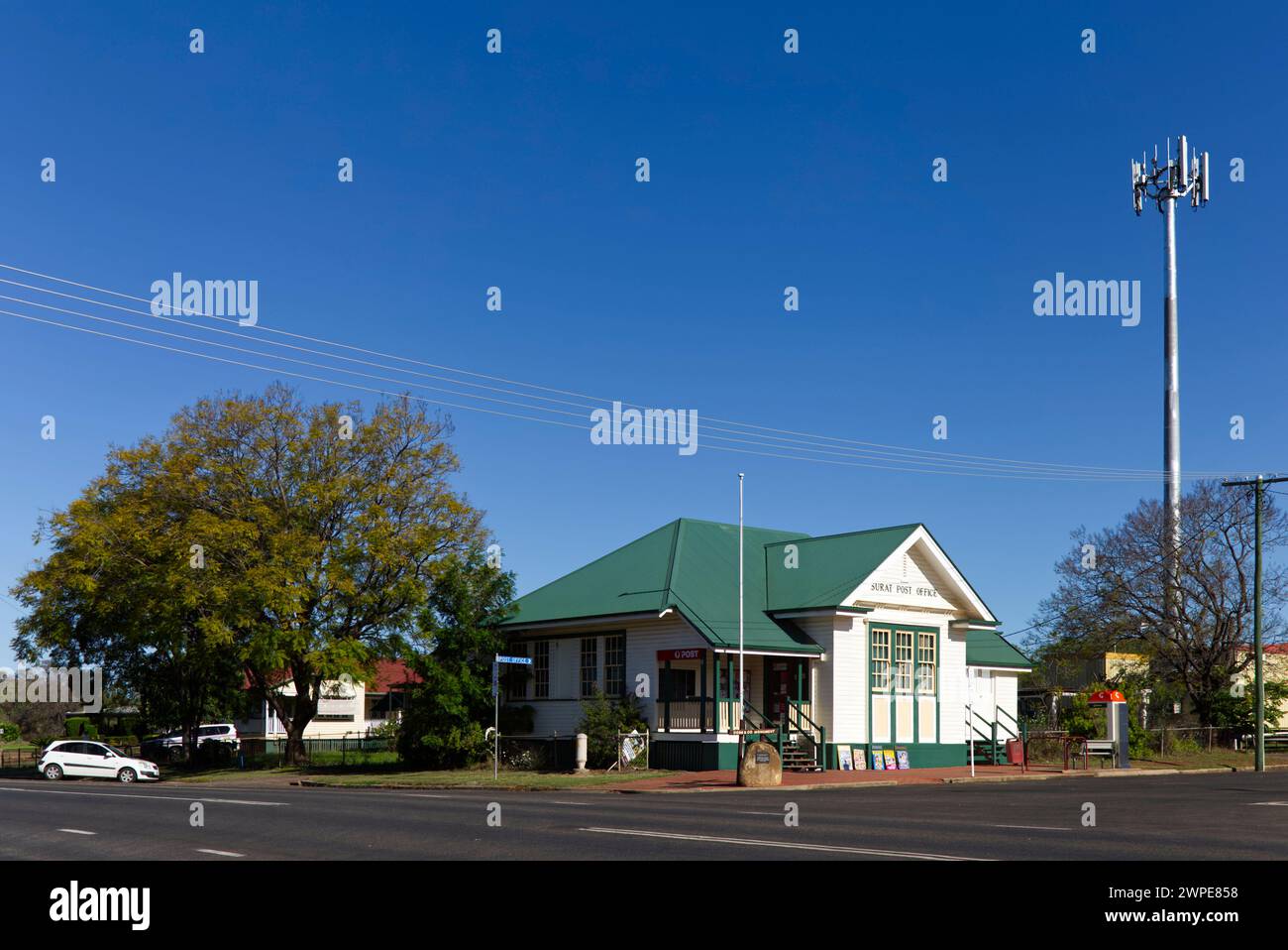Holzpostgebäude Surat Queensland Australien Stockfoto