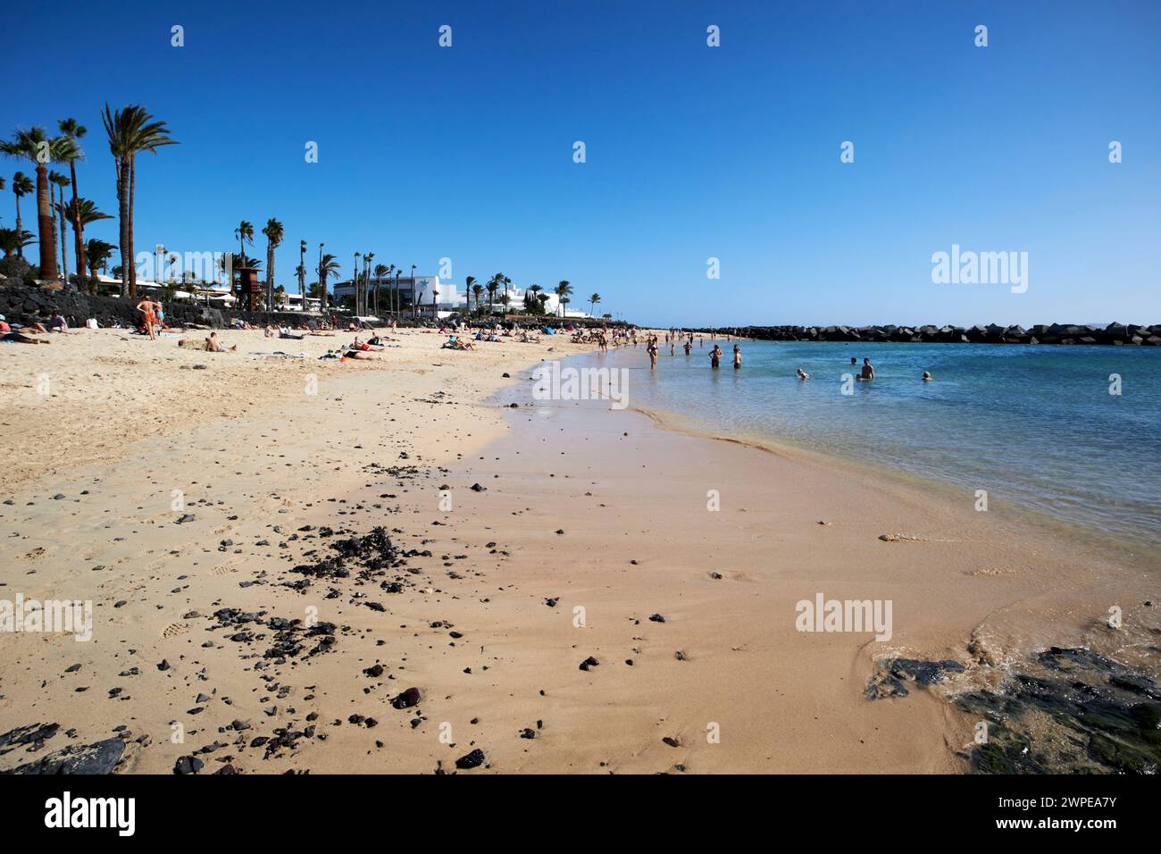 playa Flamingo playa blanca, Lanzarote, Kanarische Inseln, spanien Stockfoto