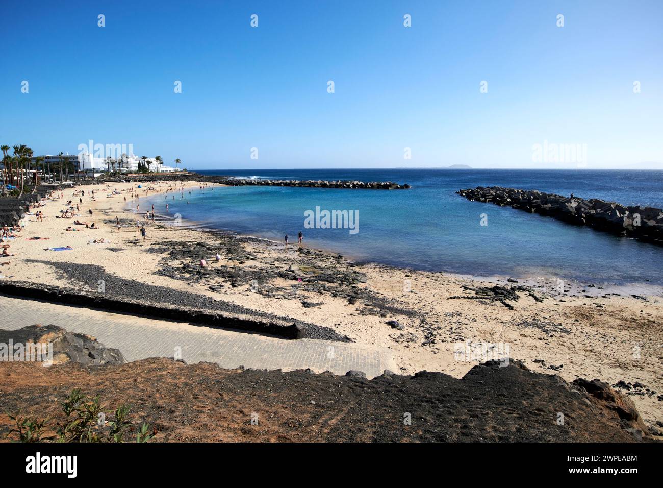 playa Flamingo playa blanca, Lanzarote, Kanarische Inseln, spanien Stockfoto