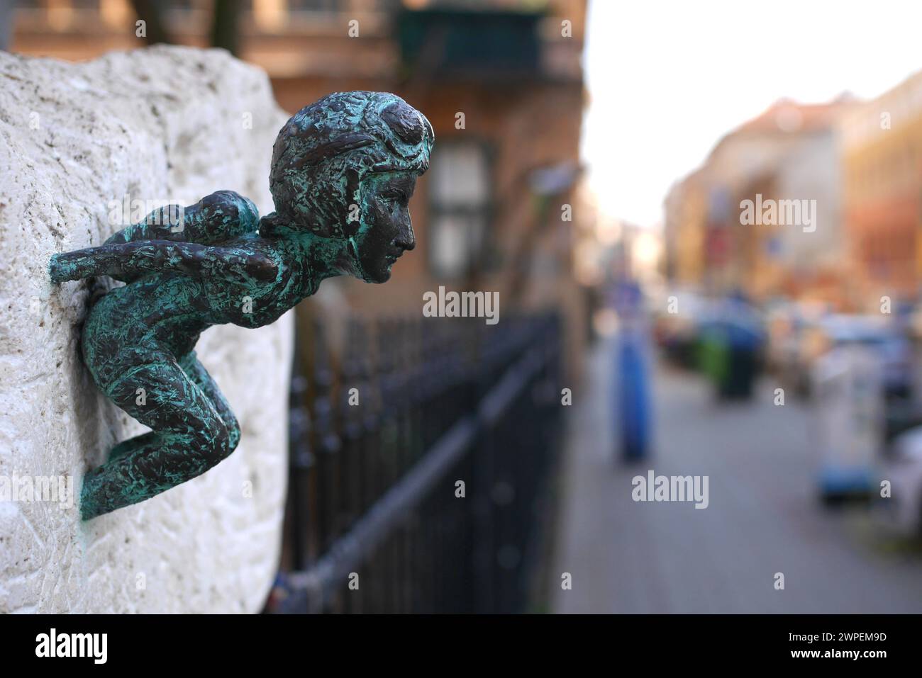 Hanna Szenes, jüdischer Kriegsheld, eine Bronzestatue des ungarischen ukrainischen Bildhauers Mihaly Kolodko, Szenes Hanna Park, Budapest, Ungarn Stockfoto