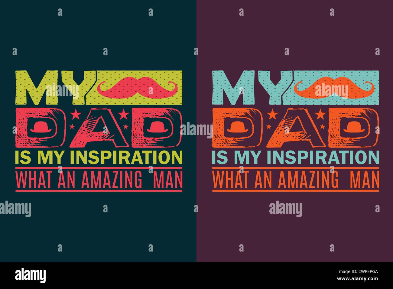 Mein Dad ist meine Inspiration Was für ein erstaunlicher Mann, New Dad Shirt, Dad Shirt, Daddy Shirt, Vatertag Shirt, Bestes Dad-Shirt Stock Vektor