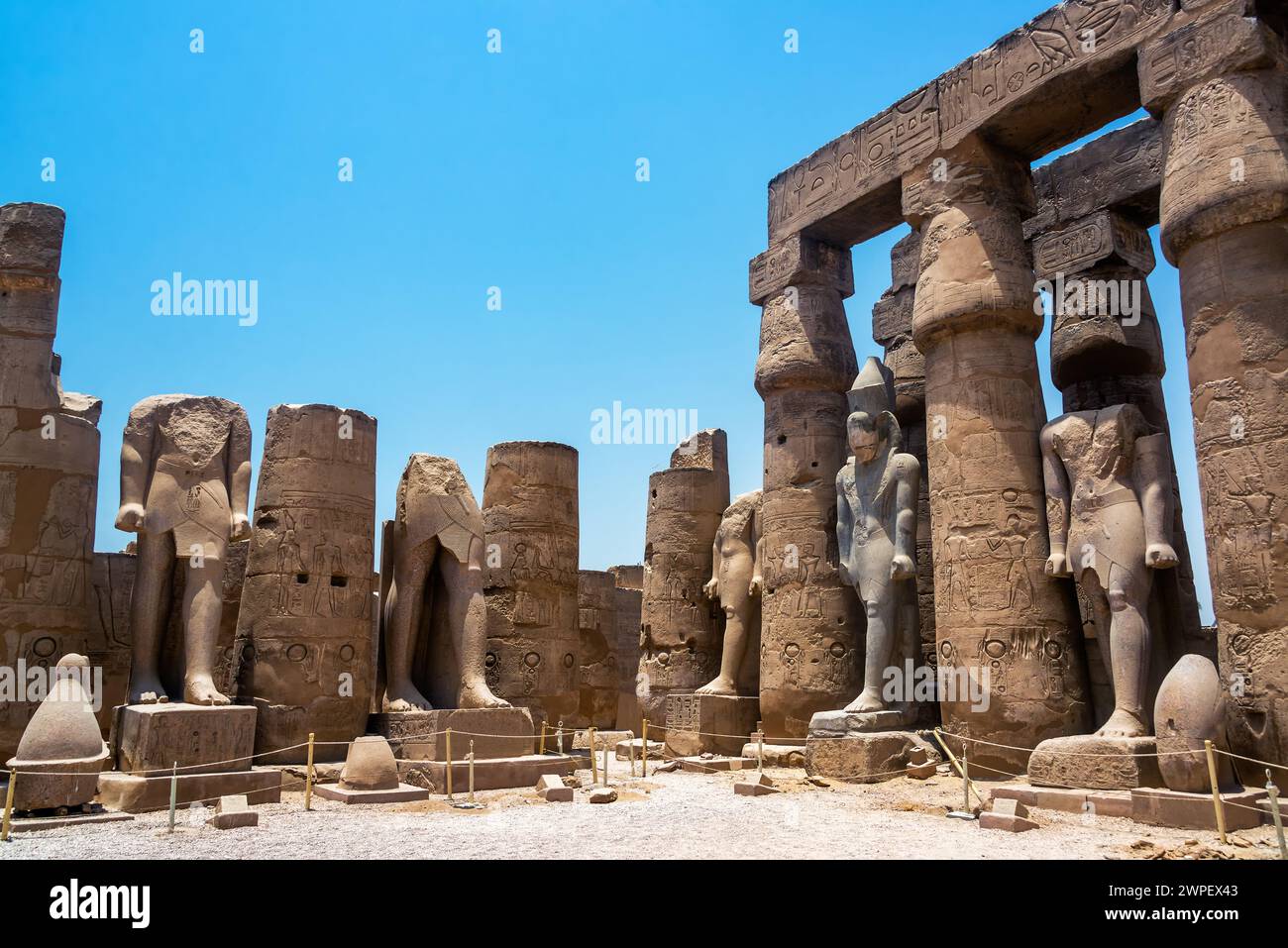 Ruinen des antiken Luxor-Tempels in Luxor, Ägypten Stockfoto