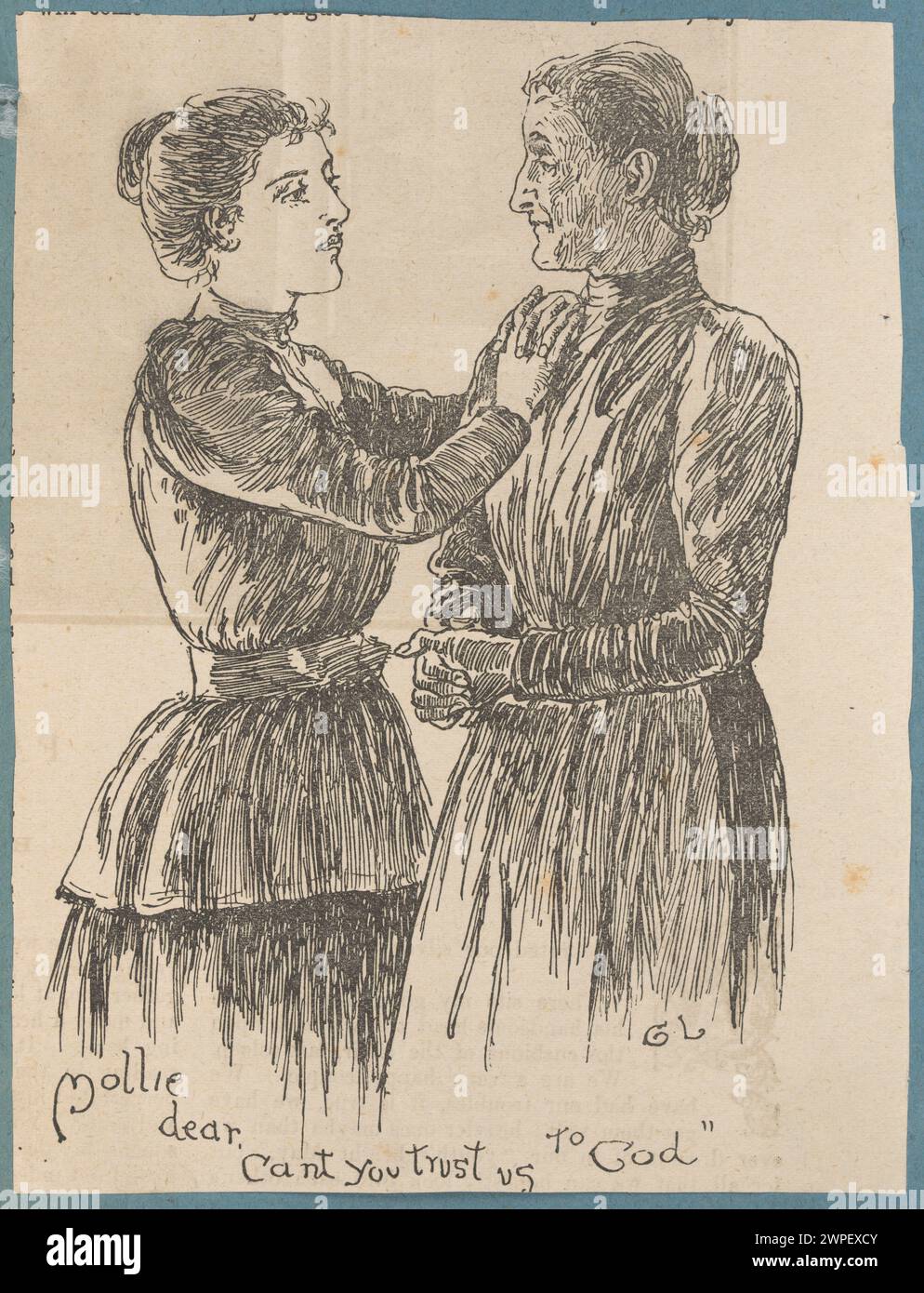 Zwei Frauen (Abbildung); 1880-1900 (1880-00-00-1900-00-00); Stockfoto