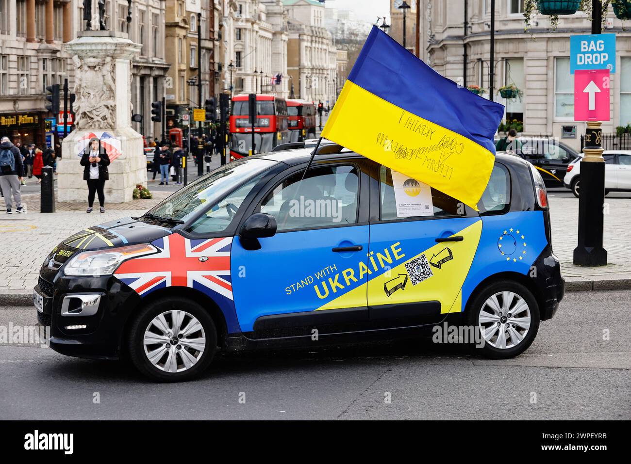 England, London, Westminster, Pro-Ukraine-Demonstration. Stockfoto
