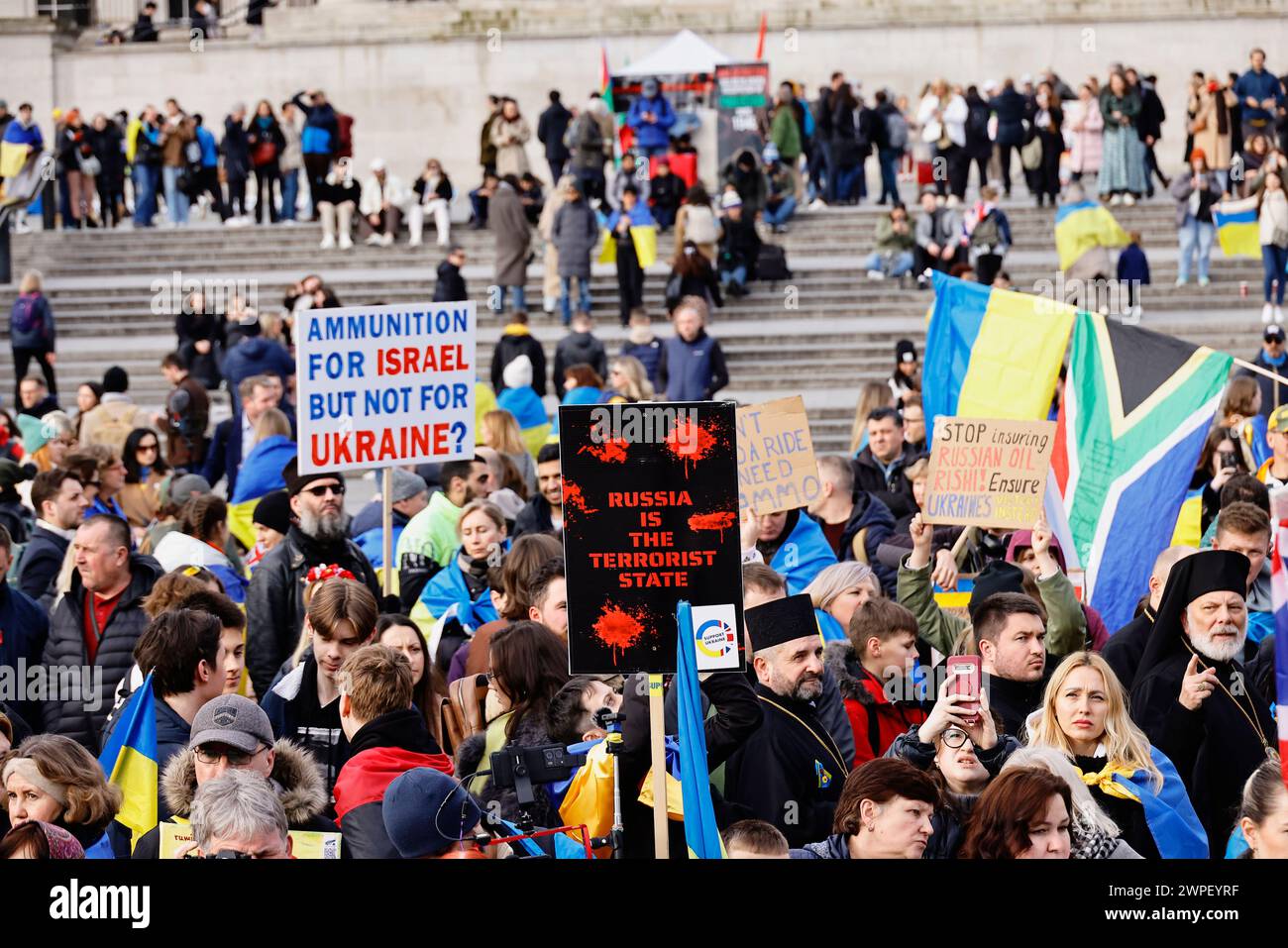 England, London, Westminster, Pro-Ukraine-Demonstration. Stockfoto