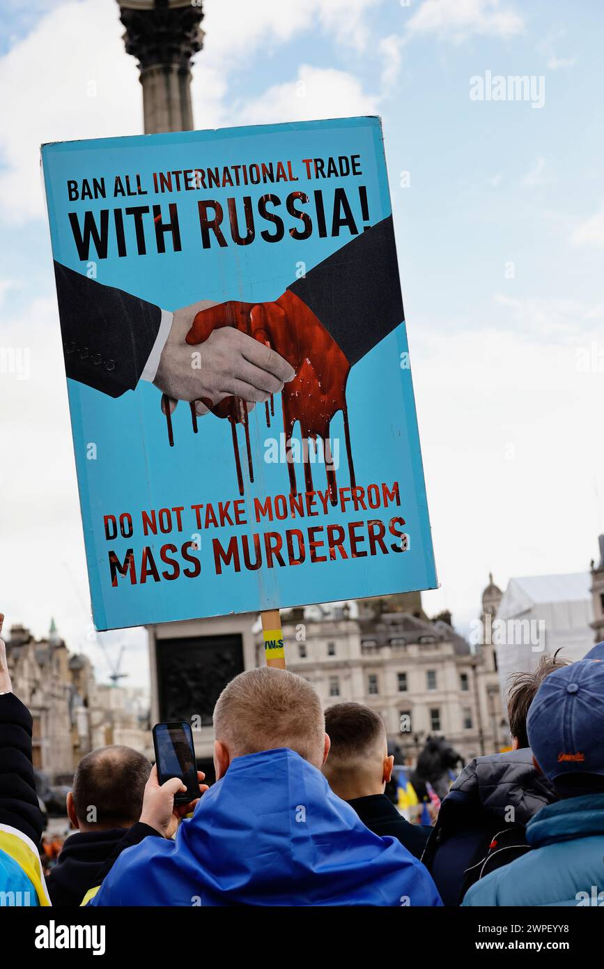 England, London, Westminster, Pro-Ukraine-Demonstration. Stockfoto