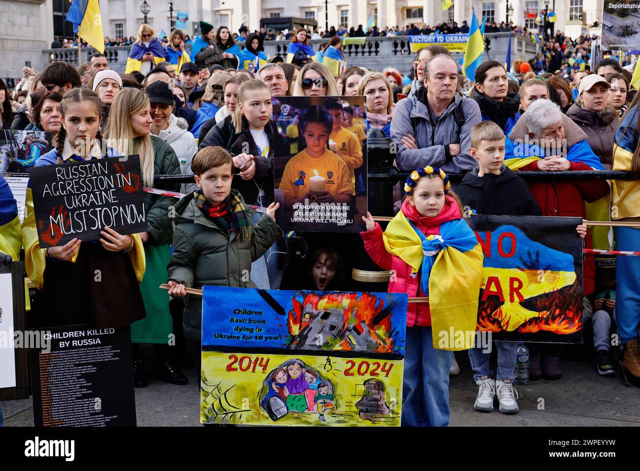 England, London, Westminster, Pro-Ukraine-Demonstration. Stockfoto