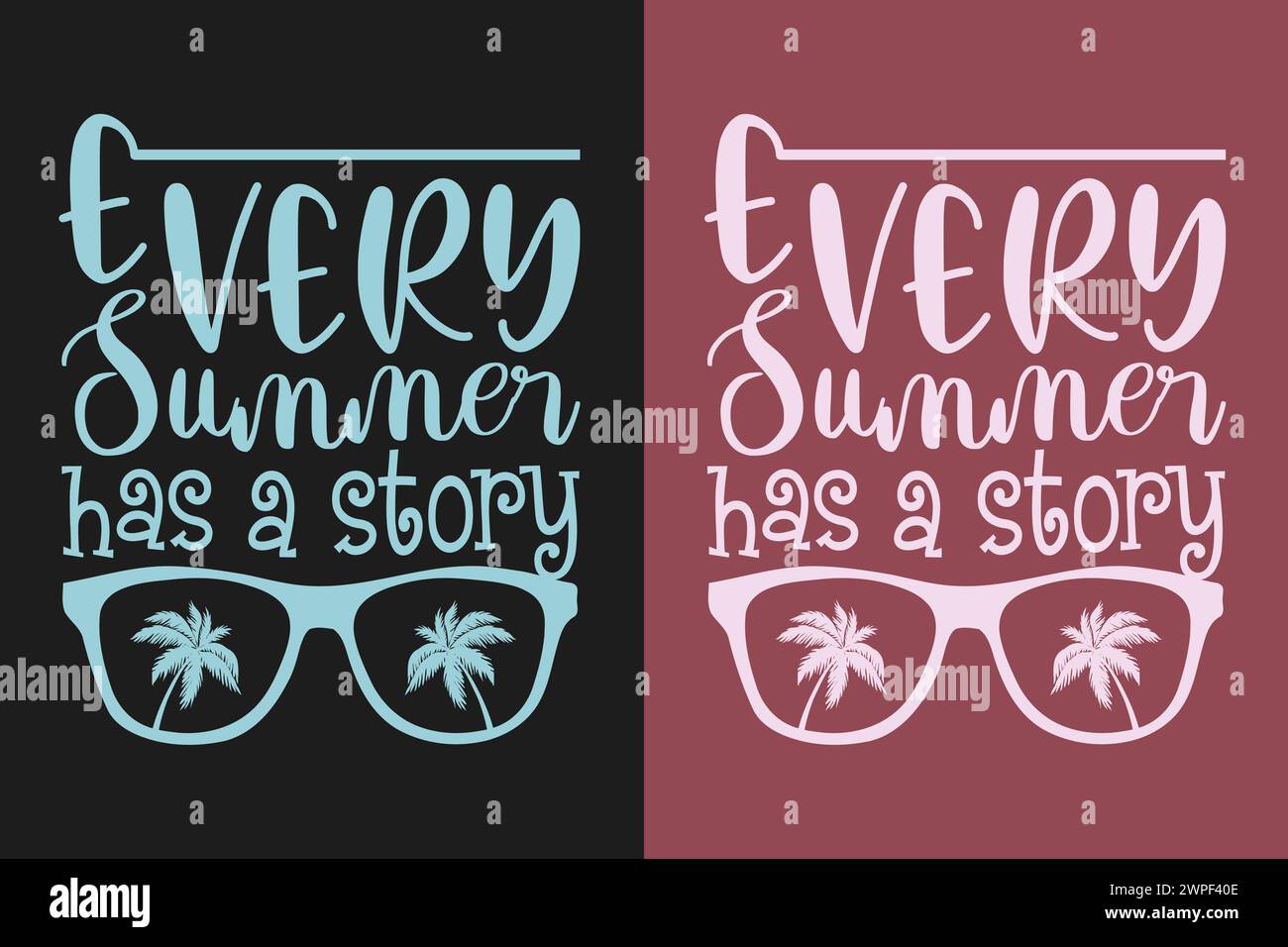 Every Summer Has A Story, Summer Vibes, Summer T-Shirt, Vacation Shirt, Family Summer Shirt, Urlaubsbekleidung, Strandshirt Stock Vektor