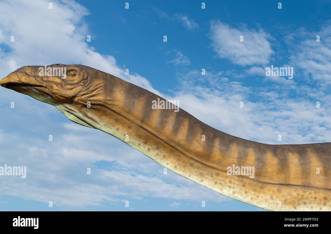 Dinosaurierpark in Krasiejów. Der größte Jurassic Park in Polen und sogar in Europa. Opole, Polen, 2018 Stockfoto