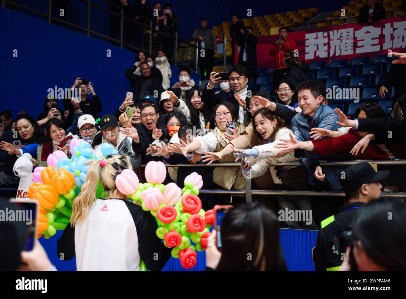 Chengdu, China. 7. März 2024. Die chinesische WCBA-Liga – Sichuan gegen Guangdong im Shuangliu Sports Center. Quelle: Meng Gao/Alamy Live News Stockfoto