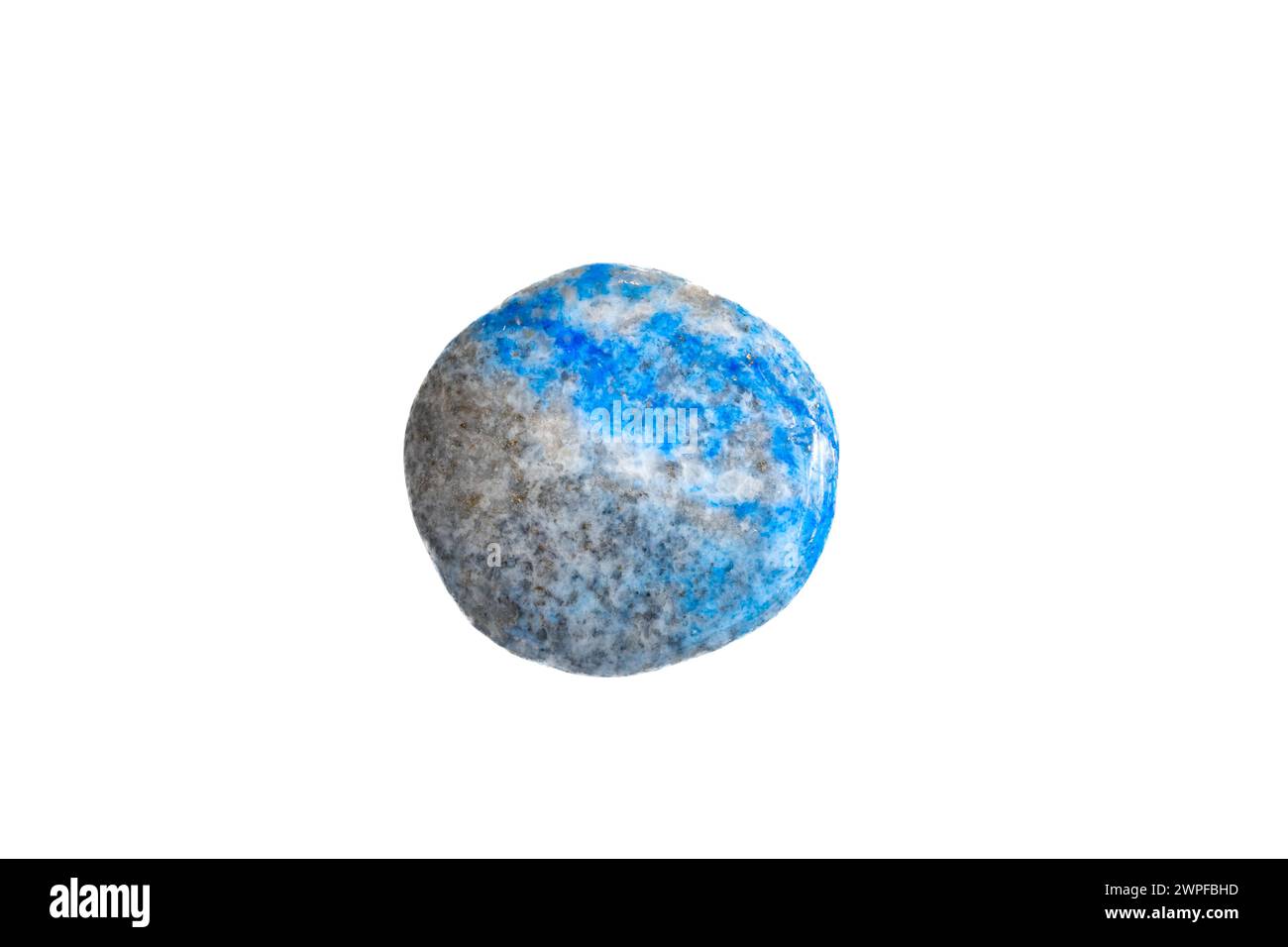 Lapislazuli-Stein mit weißem Hintergrund. Stockfoto