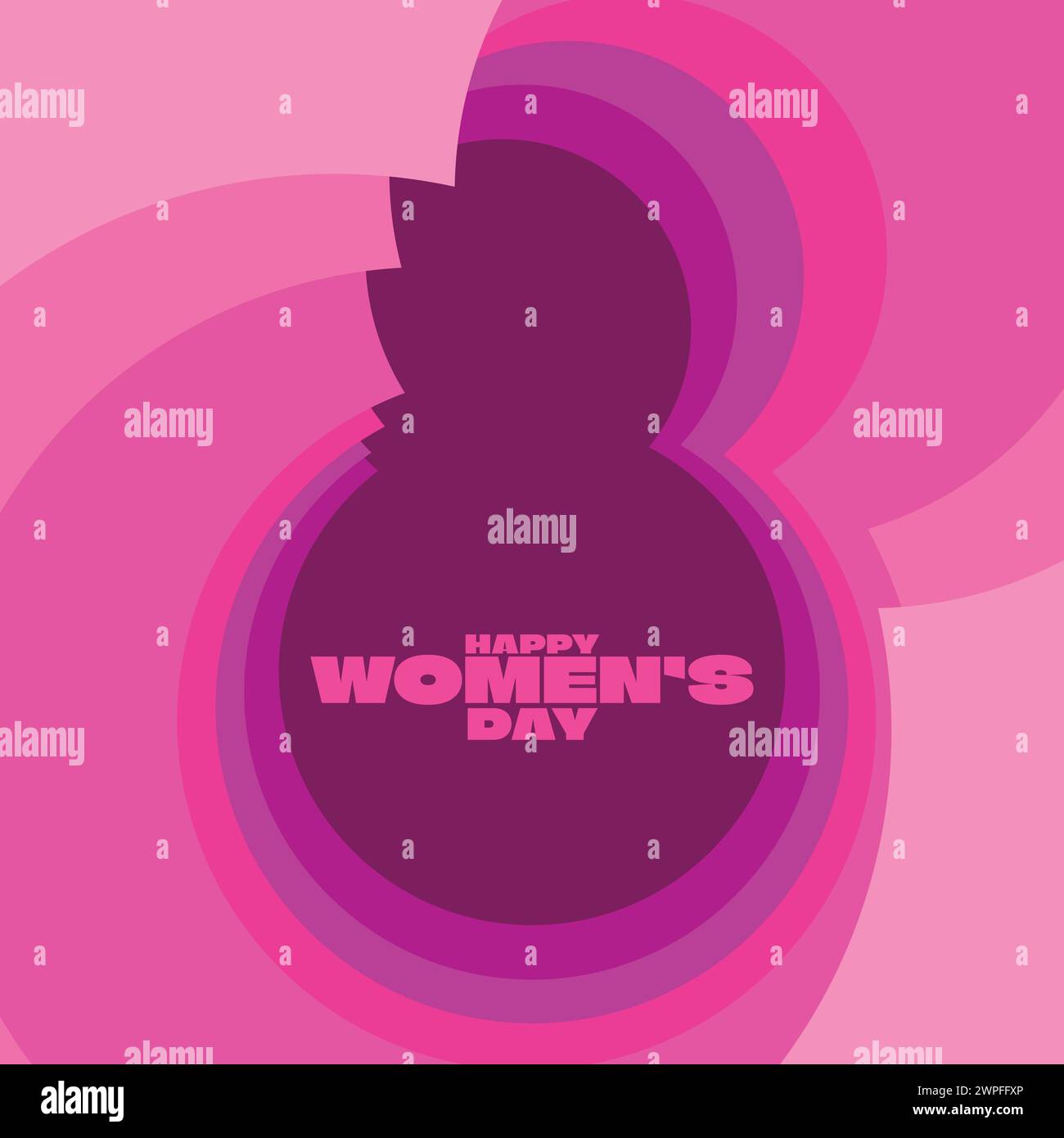 Internationaler Frauentag Vektor Illustration Symbol 8 März Welt Frauentag Vektor Stock Vektor