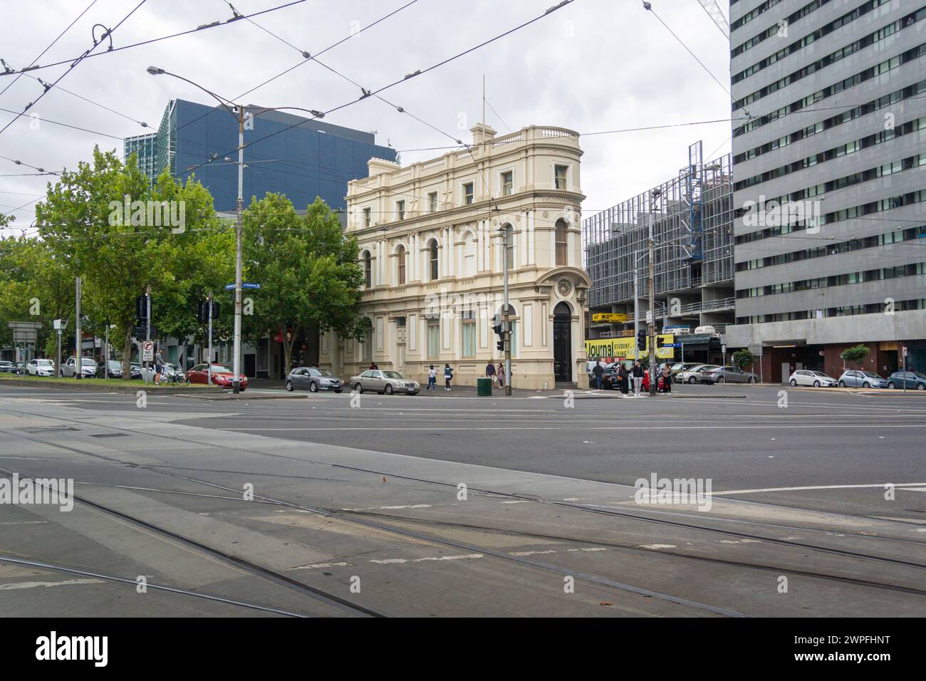 Melbourne, Australien, Februar 2018 - Blick auf die Elizabeth Street in Melbourne, Australien Stockfoto