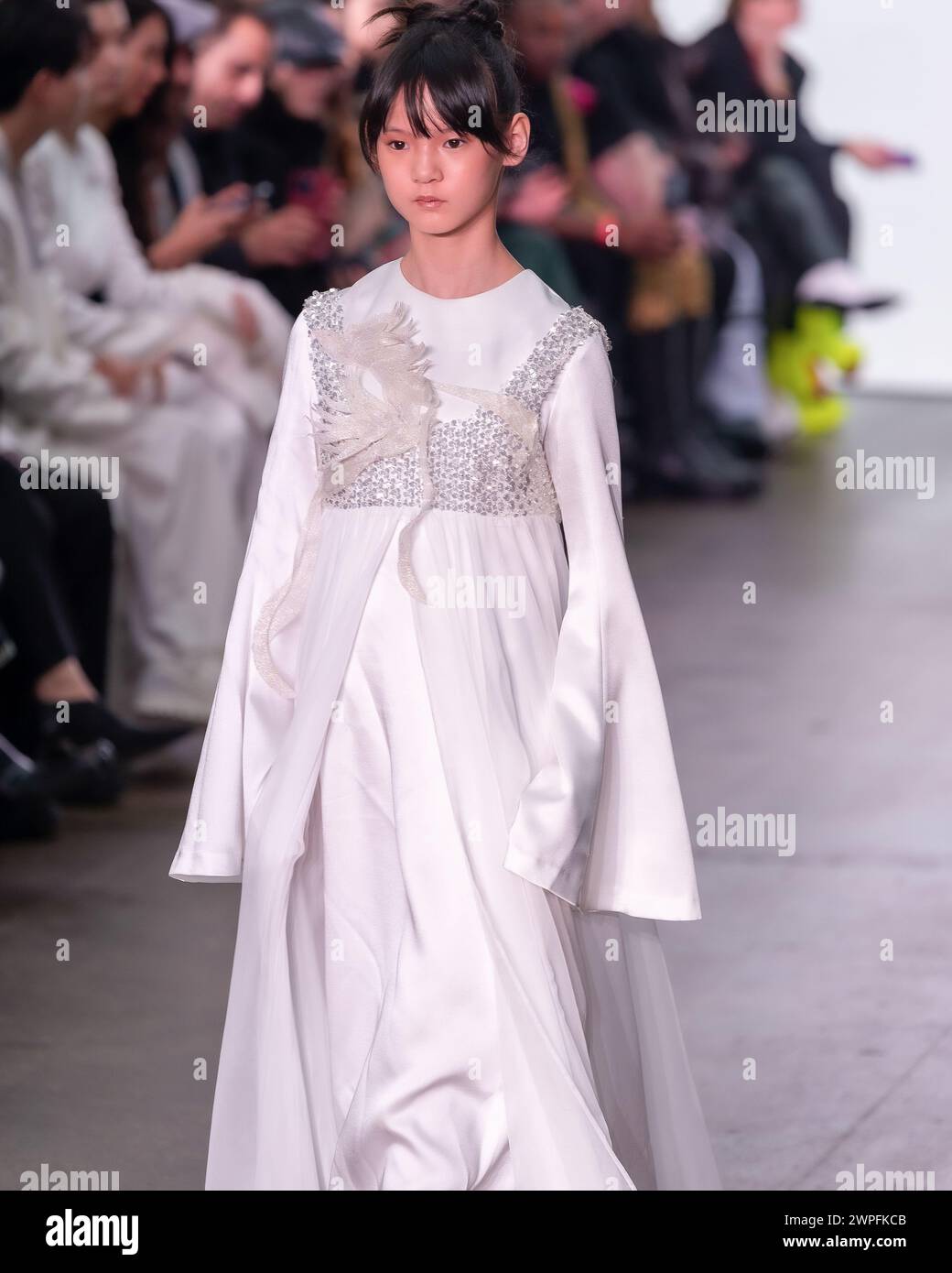 Fashion Scout London. Neue Designer zeigen ihre neuesten Designs während der London Fashion Week Stockfoto