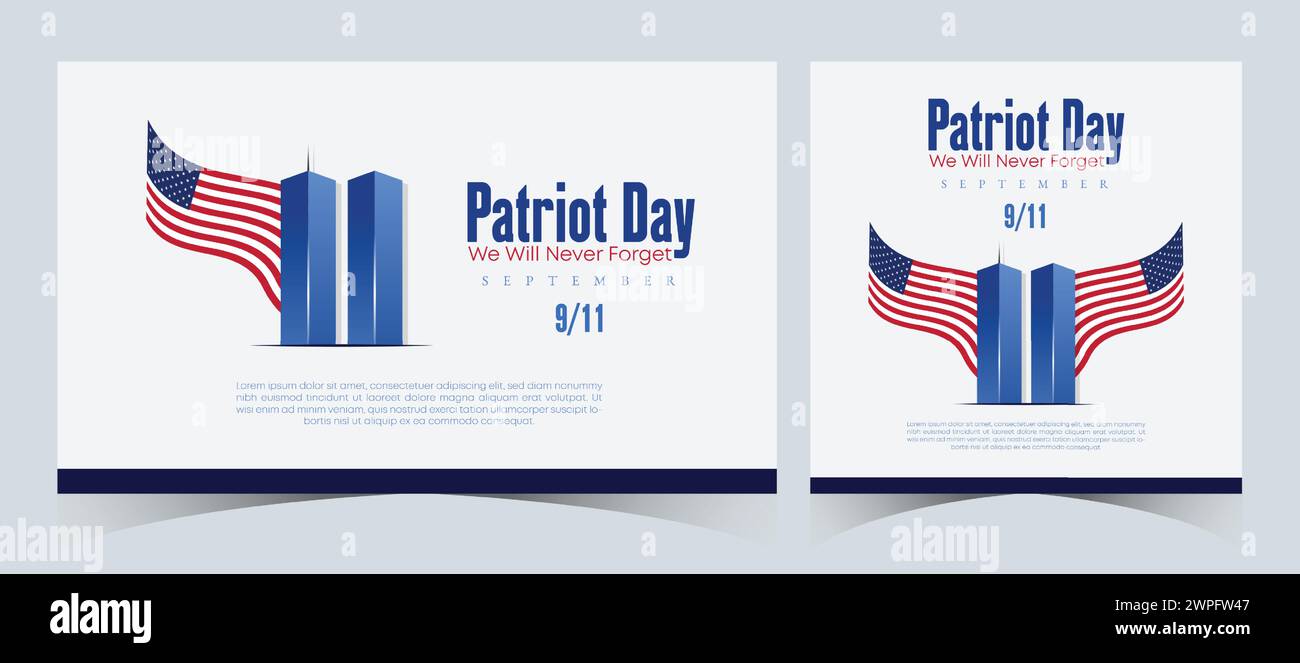 Set of Remember 9 11. September. Patriot Day 11. September: Vergessen ...