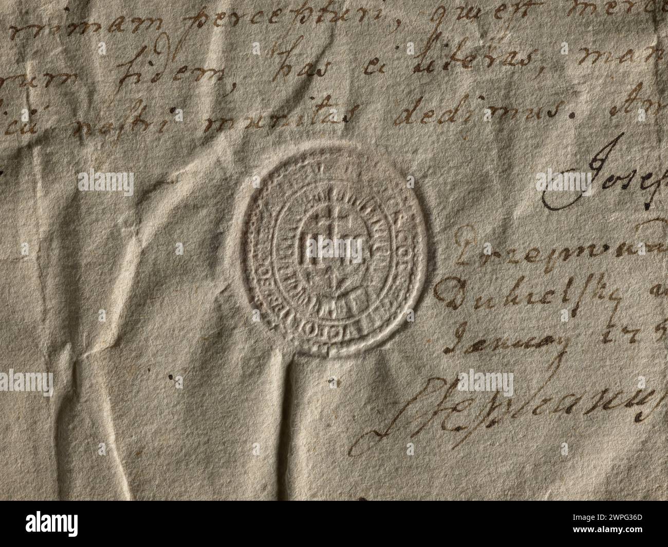 Darstellung von Józef R. Mblewski, Rektor des Kollegiums Ukowski des Jesuitenordens, der um 1752 aktiv war und die Jesuitenausbildung des 18. Jahrhunderts in Polen repräsentiert. Stockfoto