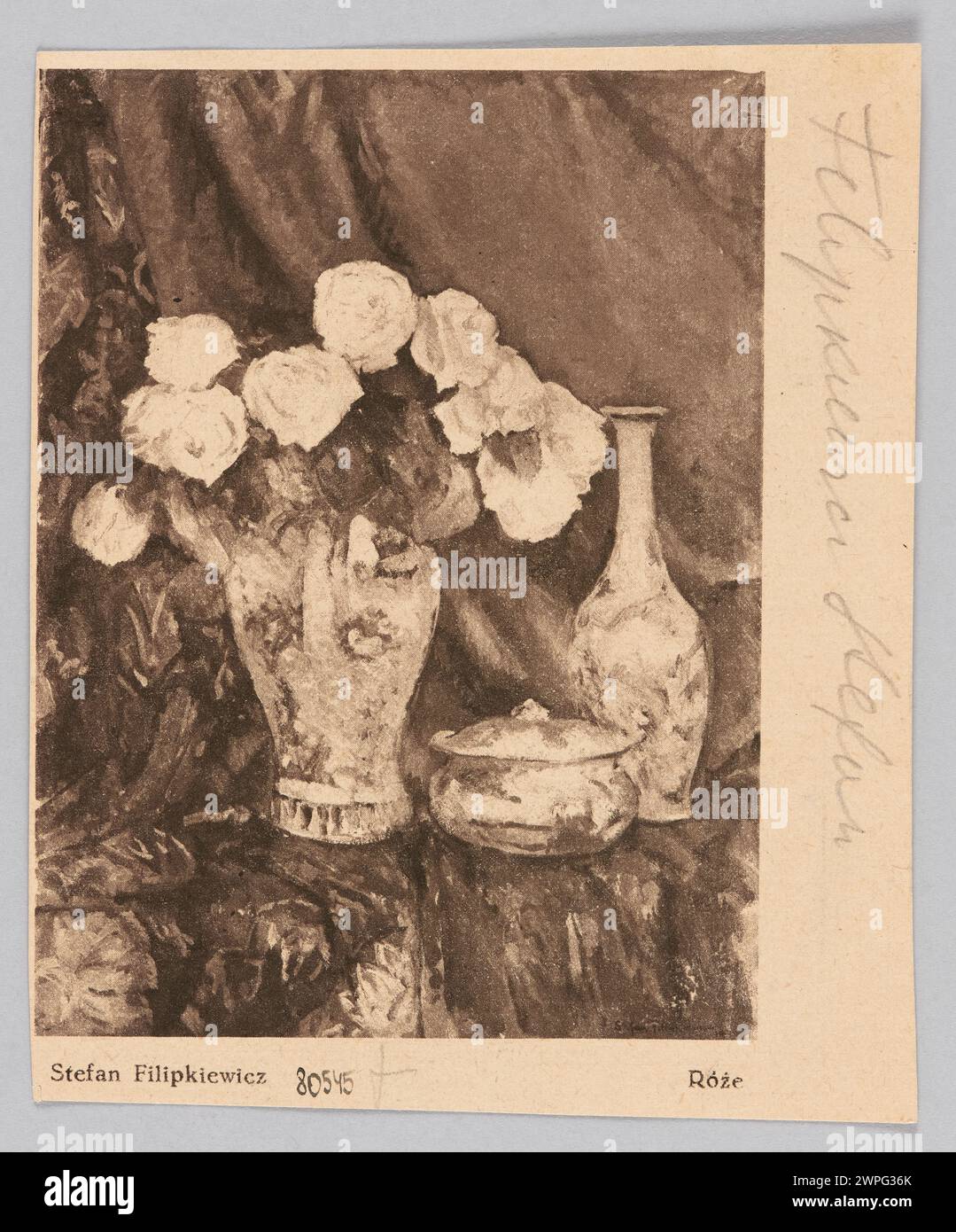 Diese Bildreproduktion von Stefan Filipkiewicz (1879–1944) aus dem 20. Jahrhundert zeigt verschiedene Themen und veranschaulicht seinen Stil der polnischen Malerei und bildenden Kunst. Stockfoto