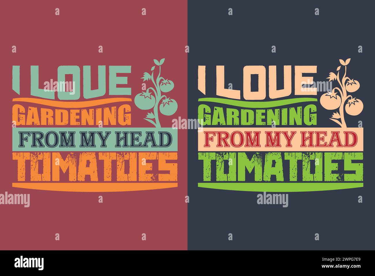 I love Gardening from My Head Tomatoes, Garden Shirt, Gardening Shirt, Pflanzen-T-Shirt, Pflanzen-Liebhaber Geschenk, Farmer-T-Shirt, Botanisches Shirt Stock Vektor
