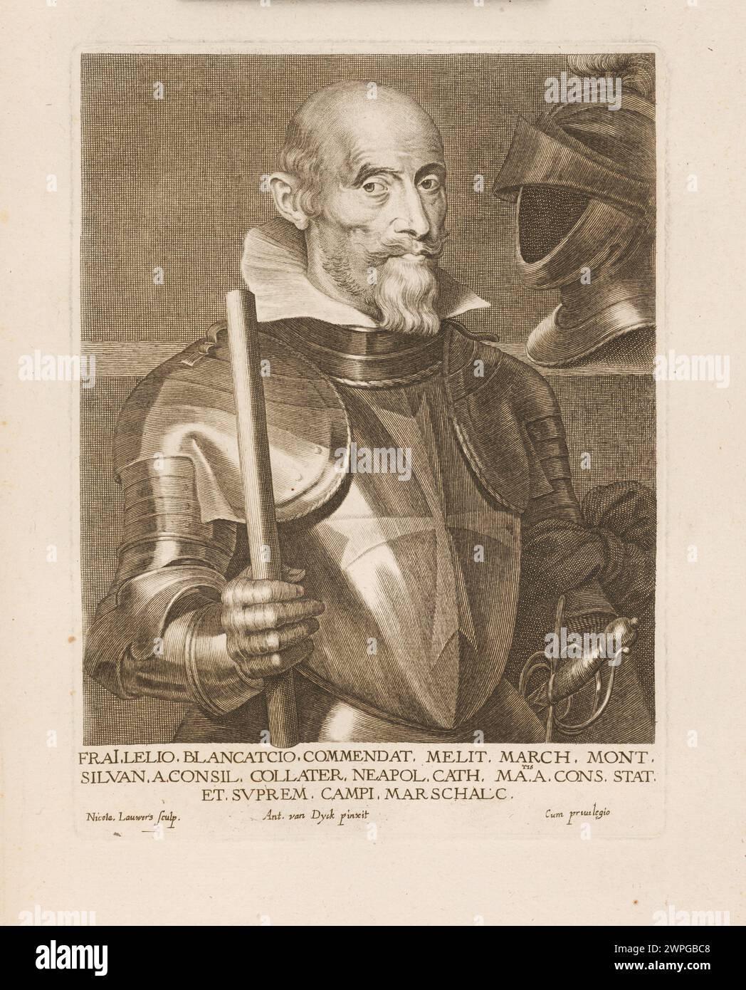 Frai. Lelio. Blancatcio; Lauwers, Nicolaes (1600-1652), Dyck, Anthony Van (1599-1641), Hendricx, Gillis (Fl. 1645-); 1645-1646 (1645-00-00-1645-00-00); Stockfoto
