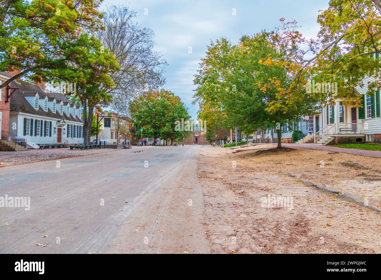 Colonial Williamsburg Historic District im Colonial National Historical Park in Virginia. Stockfoto