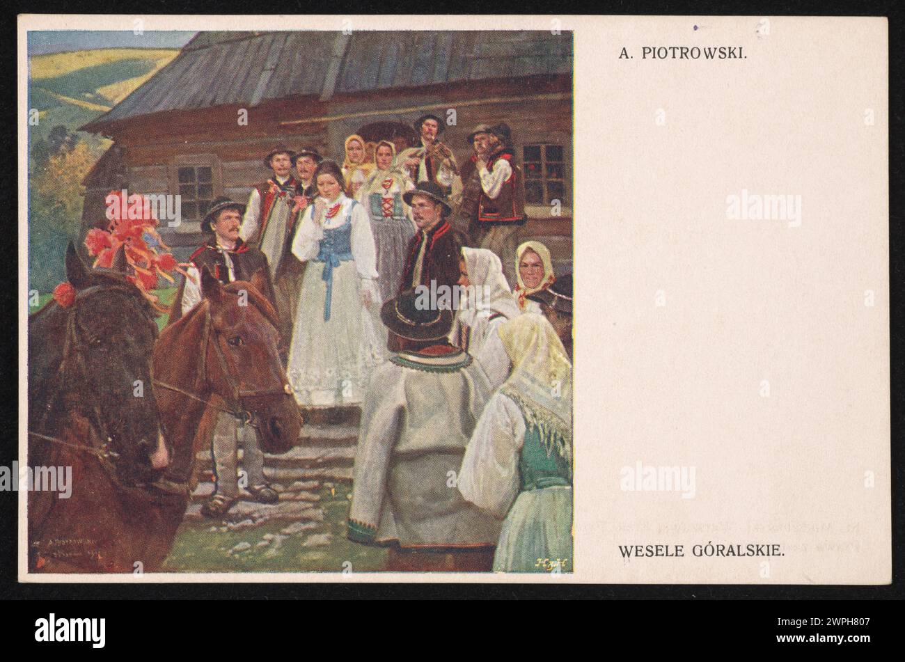 Antoni Piotrowski (1853-1924), Hochzeit der Hochländer; Michałowski, Stanisław, Husnik & Häusler (Praga; Pflanzenreprographic; 1888-1936); um 1910 (1910-00-00-1915-00); Stockfoto
