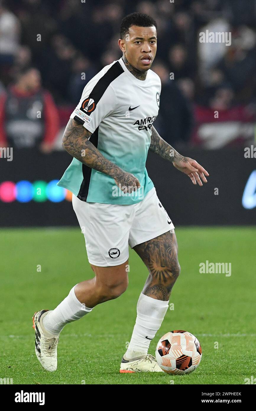 Roma, Latium. März 2024. Igor von Brighton & Hove Albion während des Spiels der UEFA Europa League ALS Roma gegen Brighton & Hove Albion im Olimpico-Stadion in Rom, Italien, 7. märz 2024. Quelle: massimo insabato/Alamy Live News Stockfoto