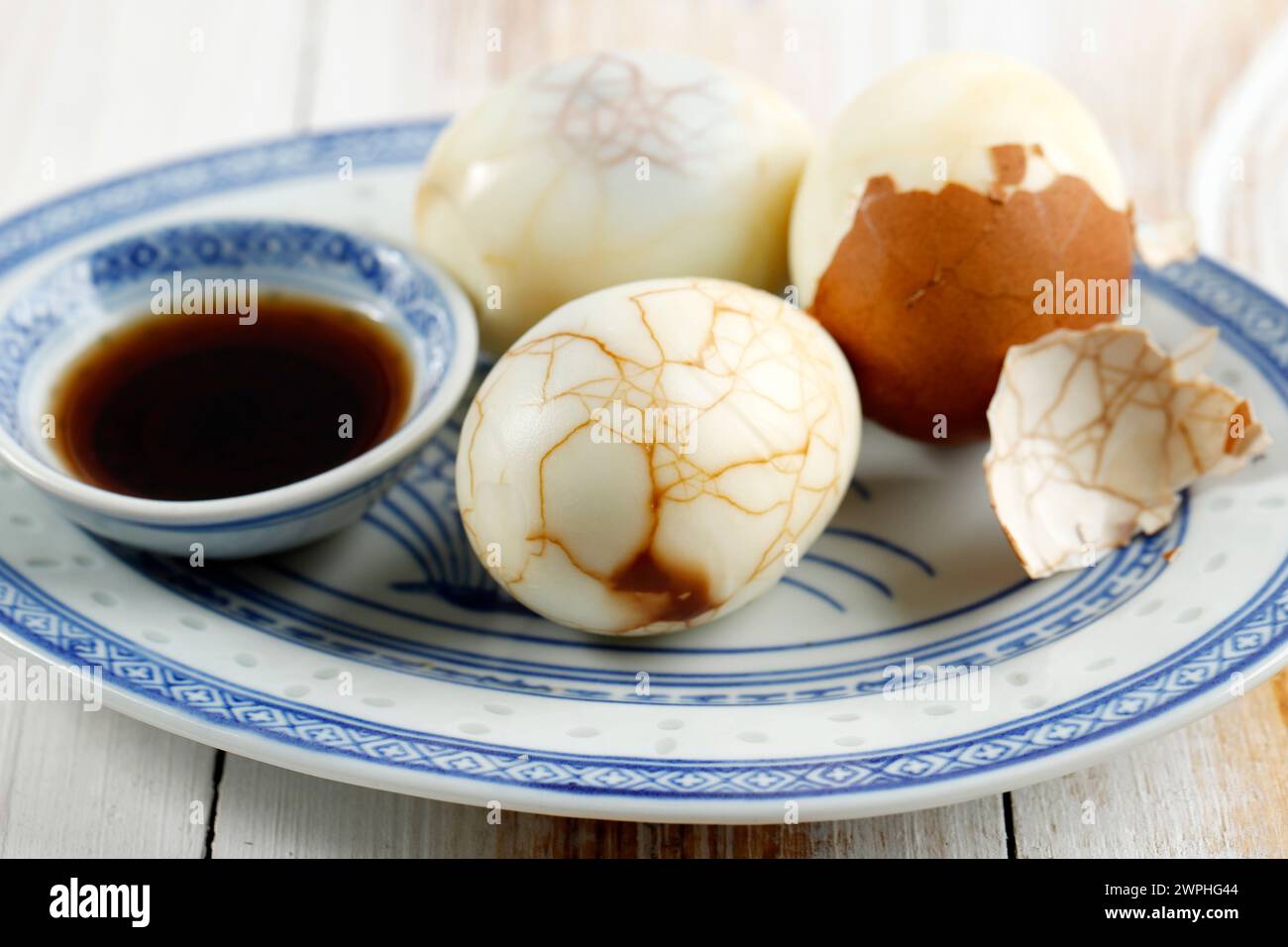 Nahaufnahme Chinesischer Marmor-Ei-Tee Stockfoto