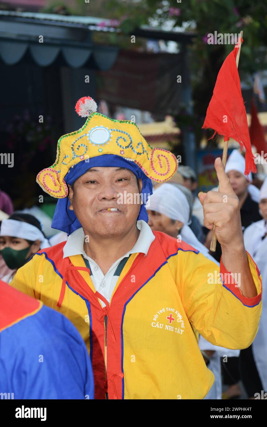 Eine traditionelle vietnamesische Beerdigung in der Provinz Quảng Nam, Vietnam. Stockfoto